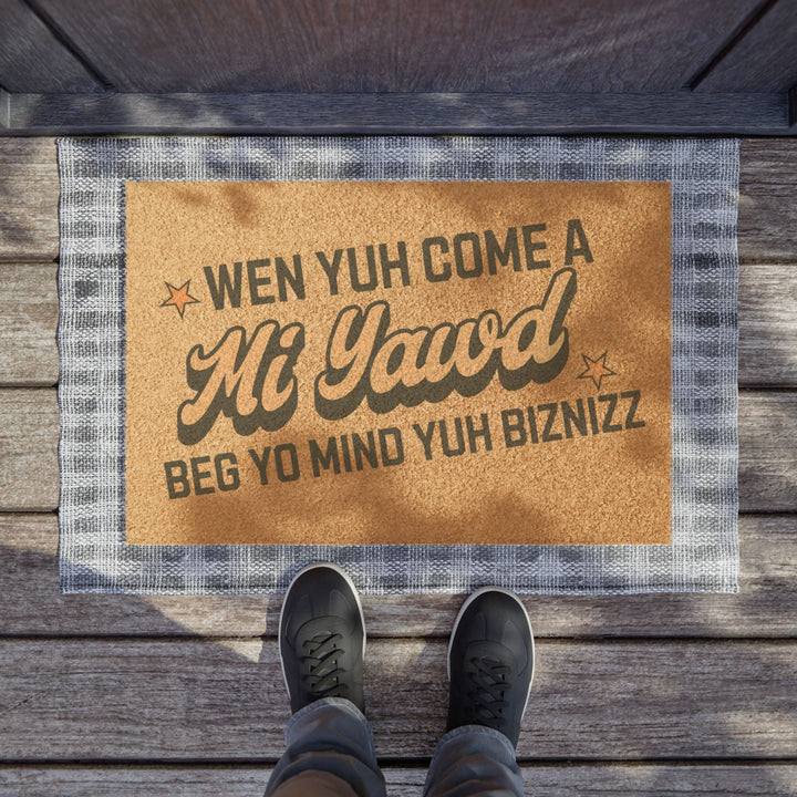 Mind yo biznizz 24" × 16" Doormat*