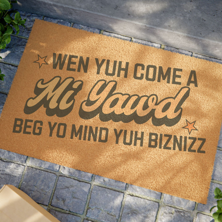 Mind yo biznizz 24" × 16" Doormat*